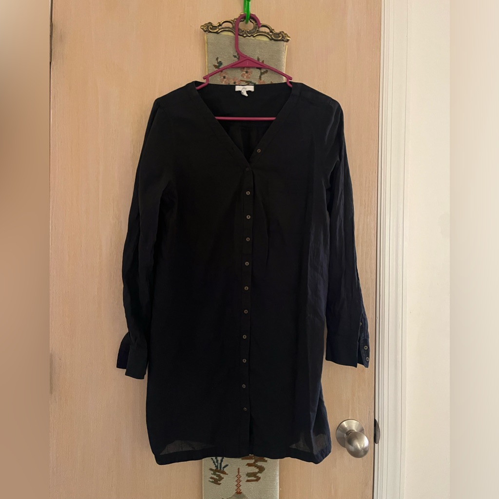 Joie Black Button-Up Dress